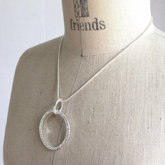 Trifari Circle Pendant Necklace - Picture 5 of 8